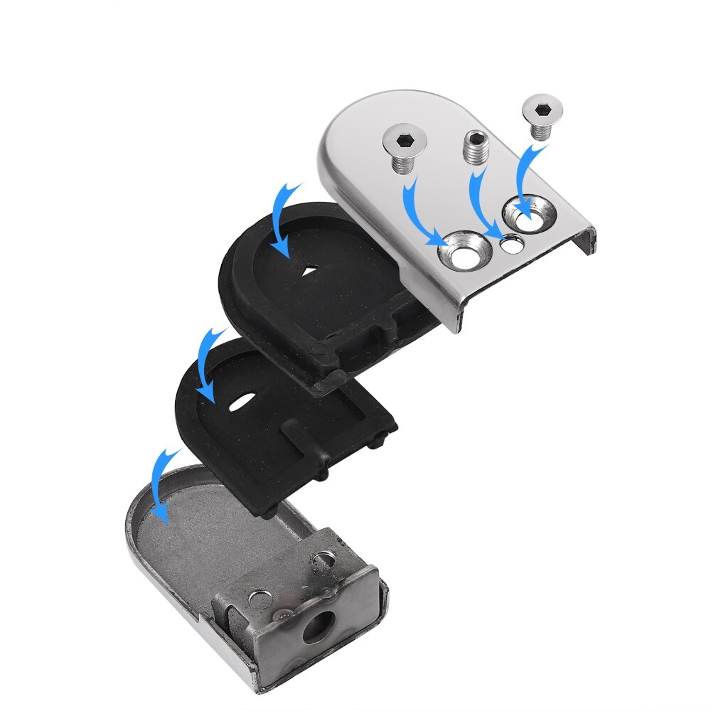 12x Glass Clamp Stainless Steel 304 Clip Flat Back Bracket For Balustrade 6-8MM — image 6