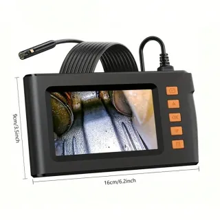 4.3 Inch Dual Lenses Endoscope Camera With Light, With 32GB Memory Card- Waterproof Borescope Camera With 8 Adjustable LED Lights,  LCD Screen, HD 1080P Inspection Camera, 5M Semi-