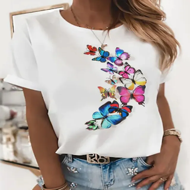 European And American Digital 3D Printing Women's Street T shirt A L - Shop at LoveMi