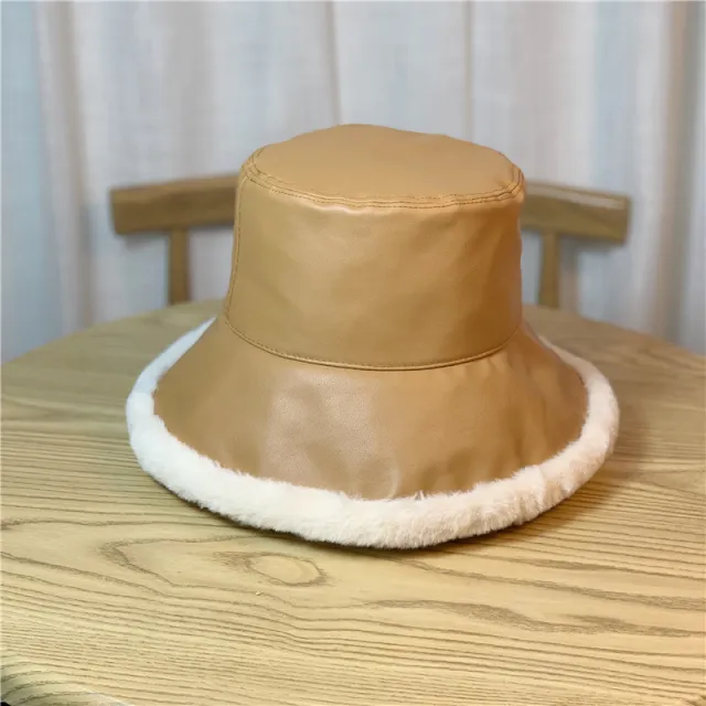 Fashion Lamb Fleece Warm Bucket Hat Khaki - Shop at LoveMi