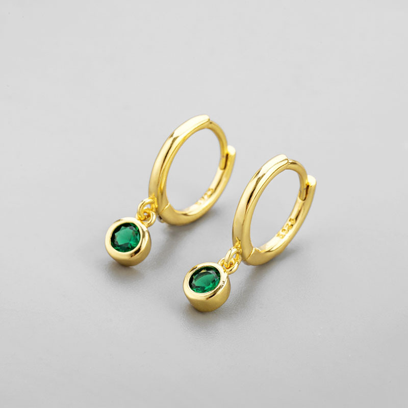 High Sense 18K Gold Earrings Female Ins Design Trend Temperament Diamond