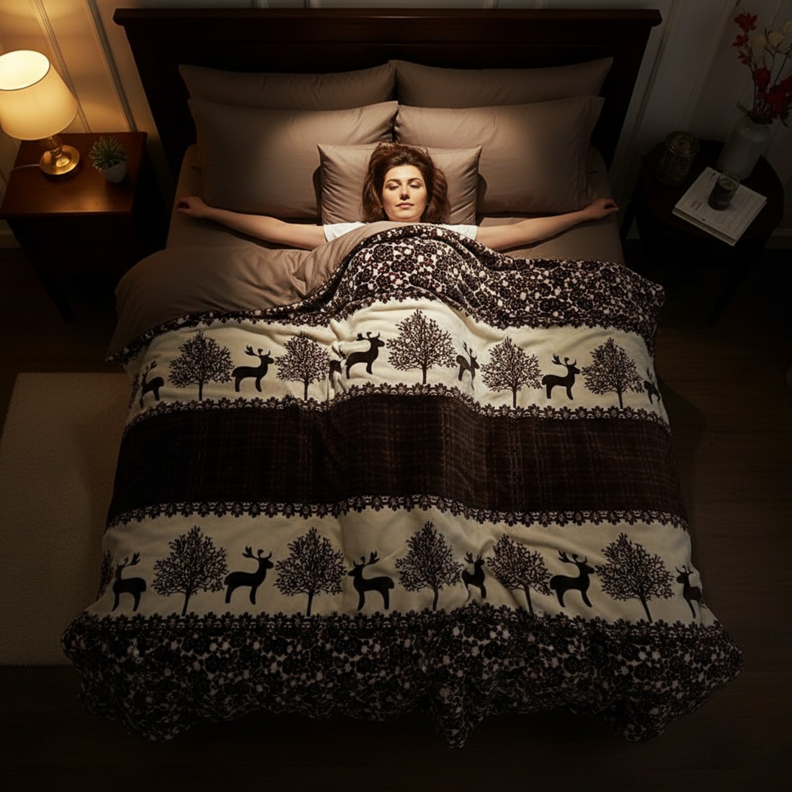 Flannel throw blanket
