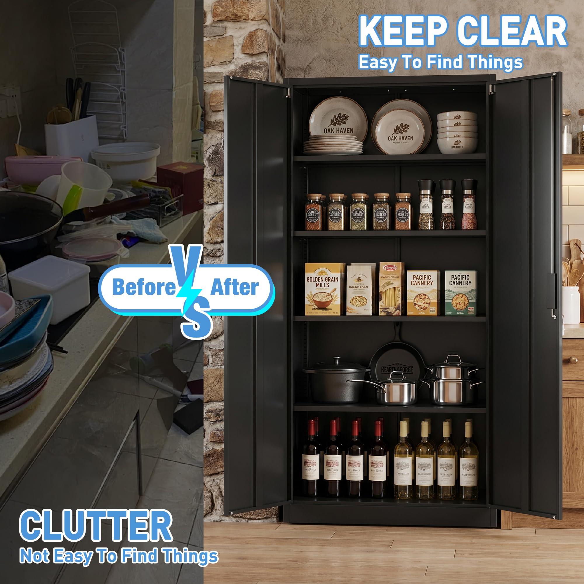 Metal Garage Storage Cabinet — Lockable Steel Storage Cabinet — photo 6