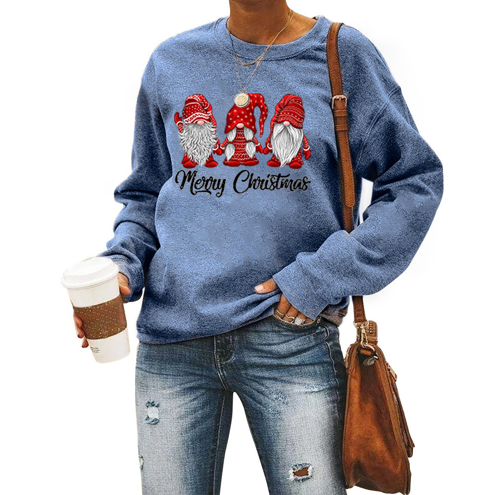 Title 2, Santa Head Round Neck Long Sleeved Sweater