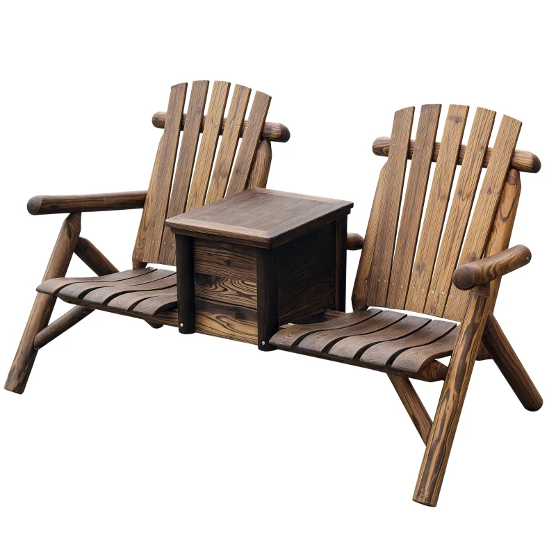 Double Adirondack Chair with Ice Bucket