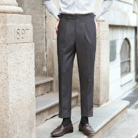 Retro Straight-leg Pants for Men