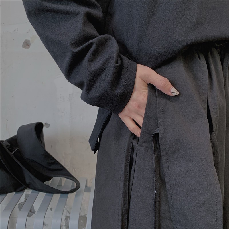 Title 3, Dark Black Wide Leg Pants For Men And Women