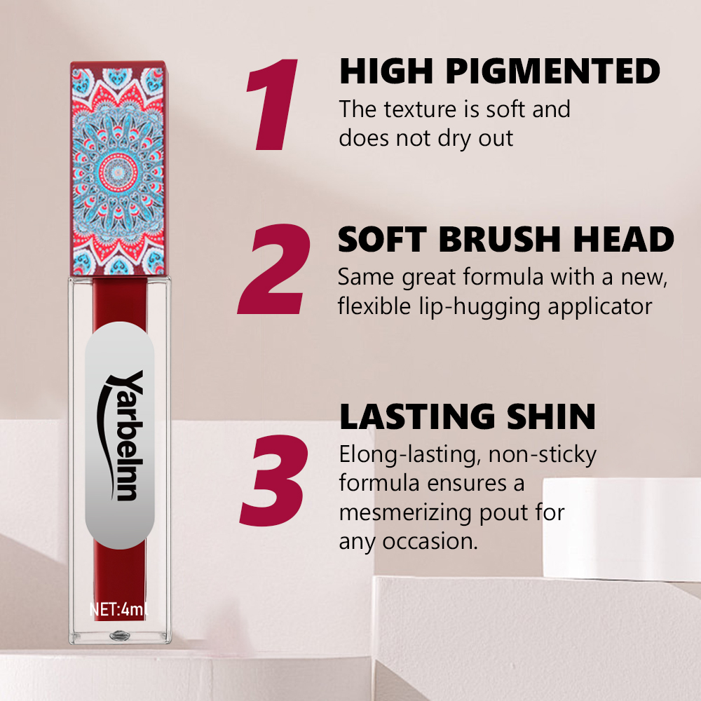 Matte Velvet Liquid Lipstick, Non-transfer Long Lasting Lip Tint, Brightening Skin Tone Smudge-proof Lip Gloss For Cross-border Supply, 4g 4