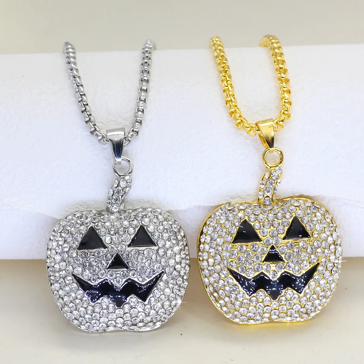 Halloween Pumpkin Ghost Shape Alloy Pendant Necklace