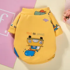 Dog Plus Fleece Warm Clothes Printed Pullover Sweater - View 1