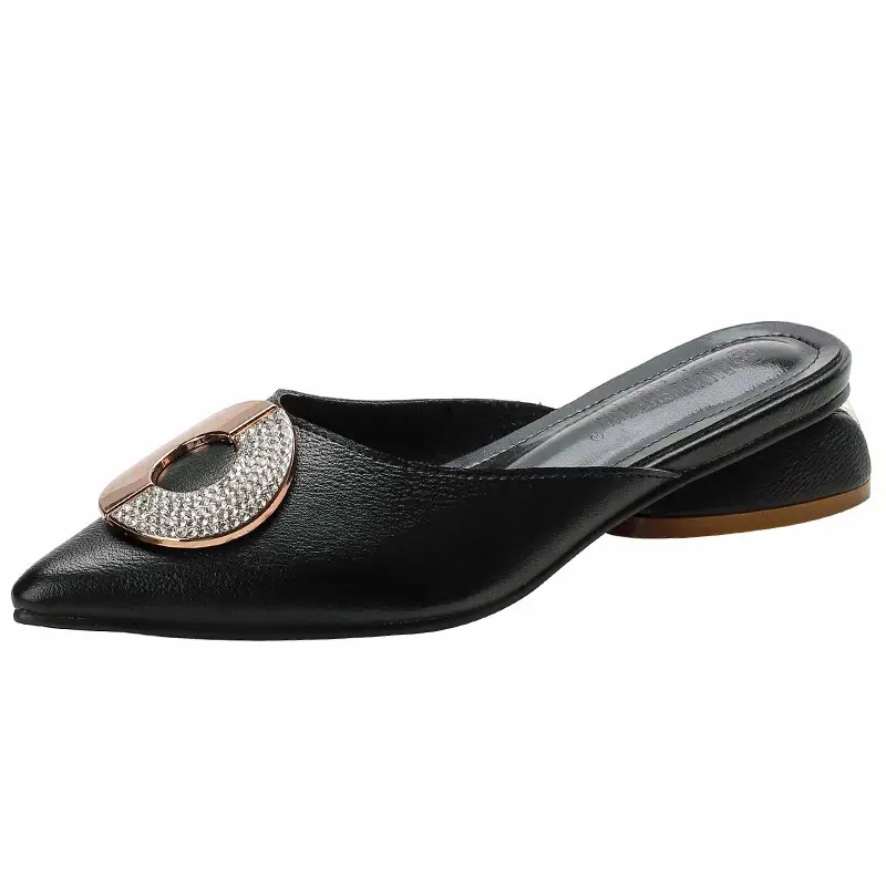 Fashion Net Celebrity Thick Heel Sandals And Slippers Plus Size