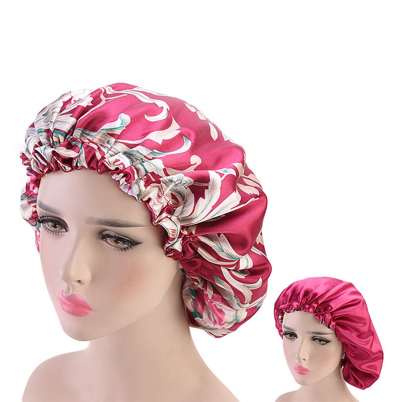 Title 6, Satin double lace nightcap chemotherapy cap