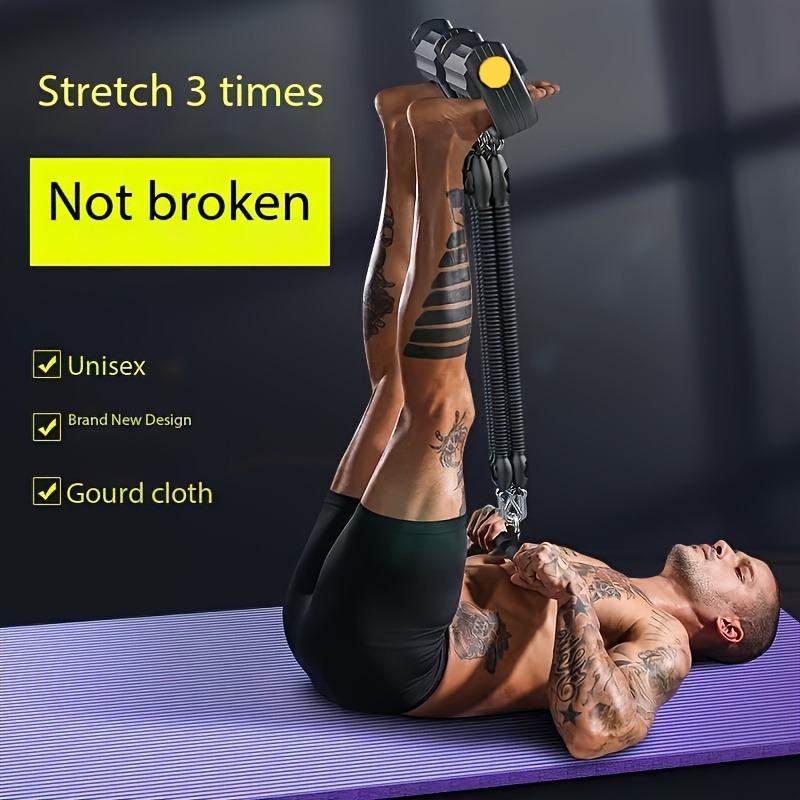 A Set Of Adjustable Resistance Tension Bands With Foot Pedals And Handles, High Resistance Level, Anti Fall, Suitable For Fitness Training, Body Stretching, And Abdominal Muscle Exercises — foto 6