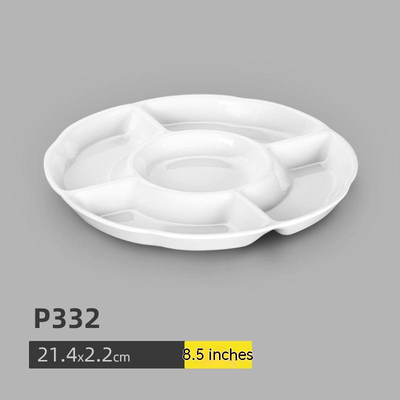 Title 2, White Tableware Melamine Bar KTV Sub-pack Plate