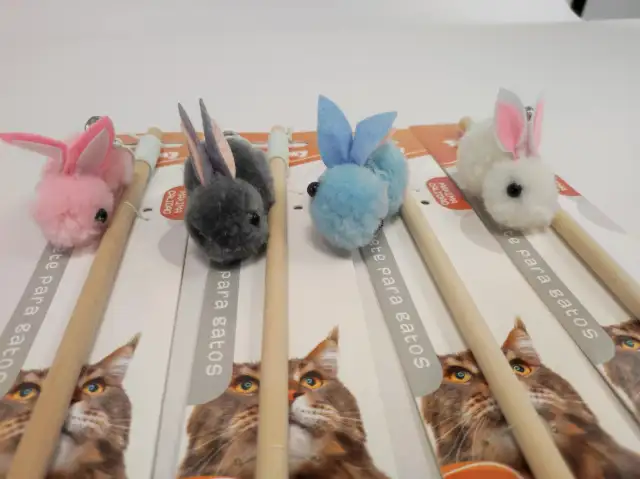 Little Furry Rabbit Cat Teaser White - Shop at LoveMi