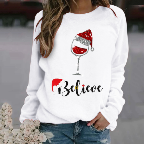 Title 5, Printed long-sleeved round neck sweatshirt