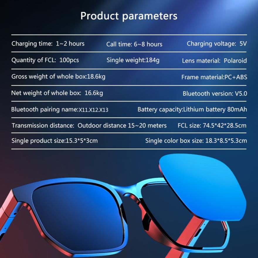 Compatible with Apple , Sports Waterproof Running Smart Bluetooth Sunglasses - Image 8