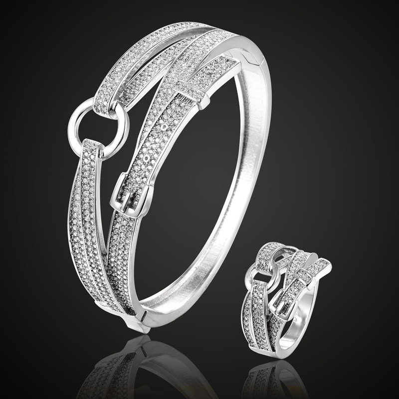 Title 3, Anillo Micro Set Zirconia con Personalidad de M...