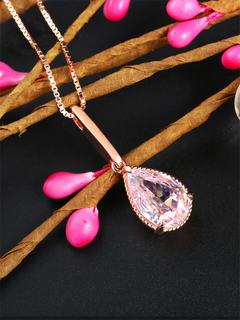 Women's Rose Gold  Diamond Pendant