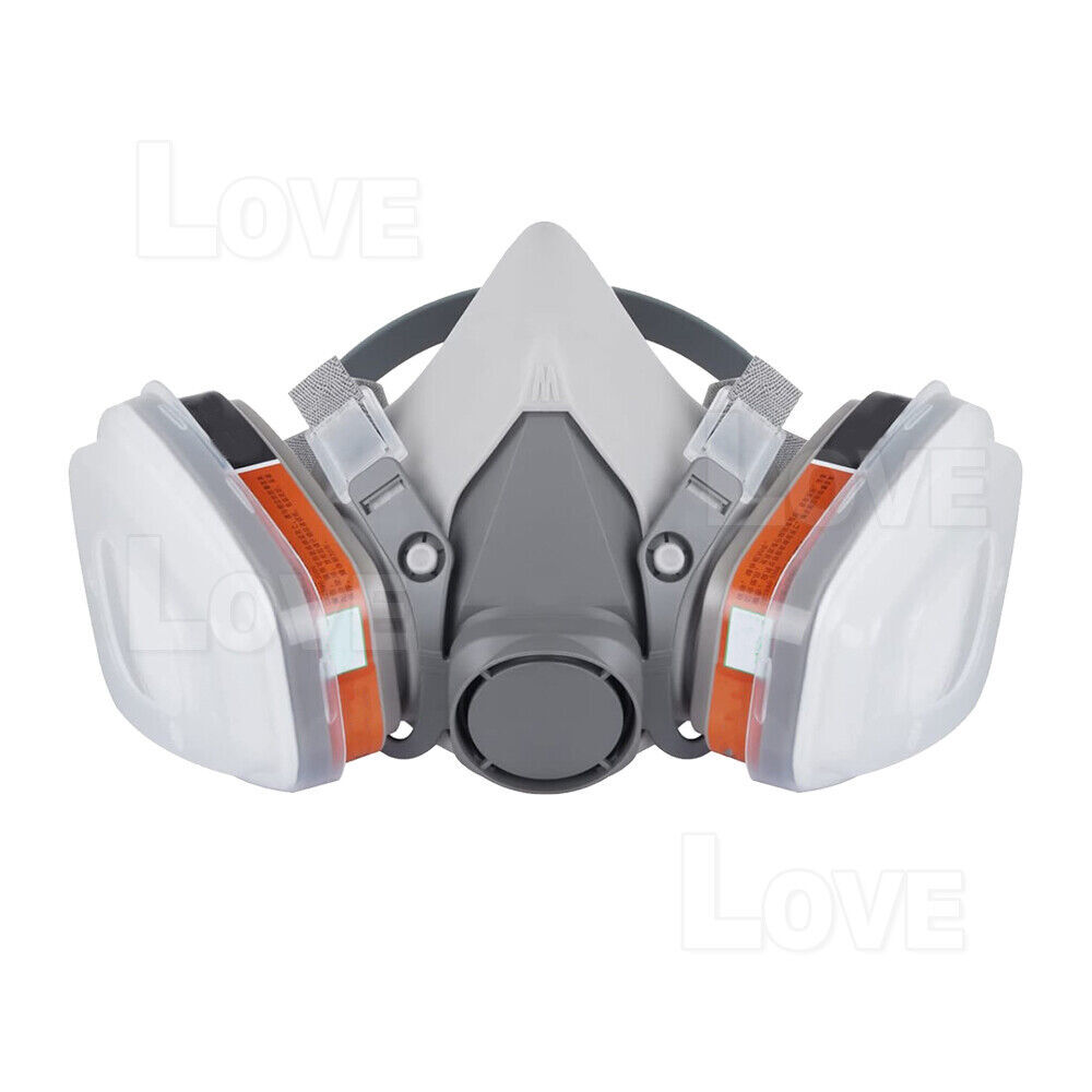 7 IN 1 Gas Mask Full Face Respirator Paint Spray Chemical Facepiece Safety NEW