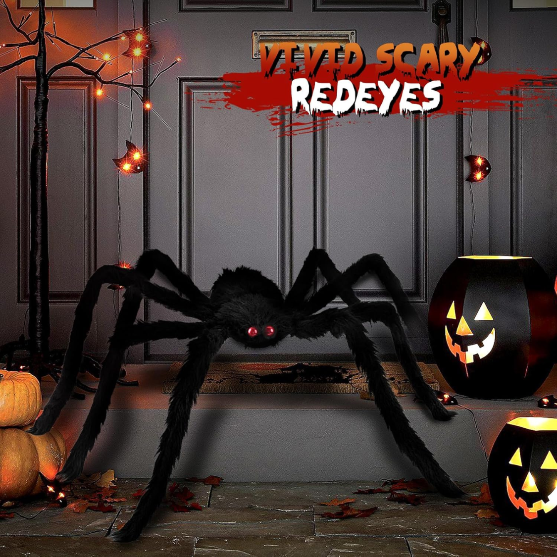 Giant Spider 6.6 Ft Halloween Decorations Fake Furry Spiders Large For Outdoor Indoor Yard Home Costumes Party House Decor 1 Pack — foto 4