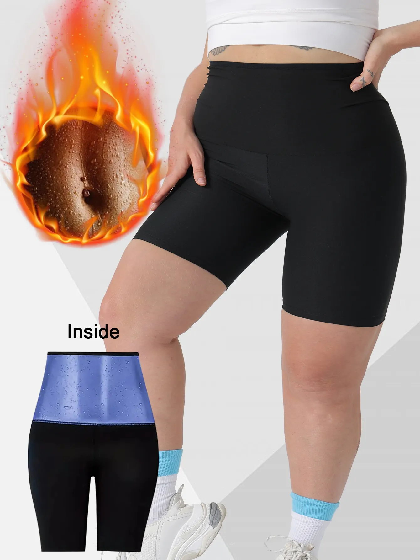 Plus Size Sauna Sweat Shorts