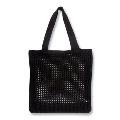 Hollow Out Niche Design Knitted Bag One Shoulder - Black - View 1