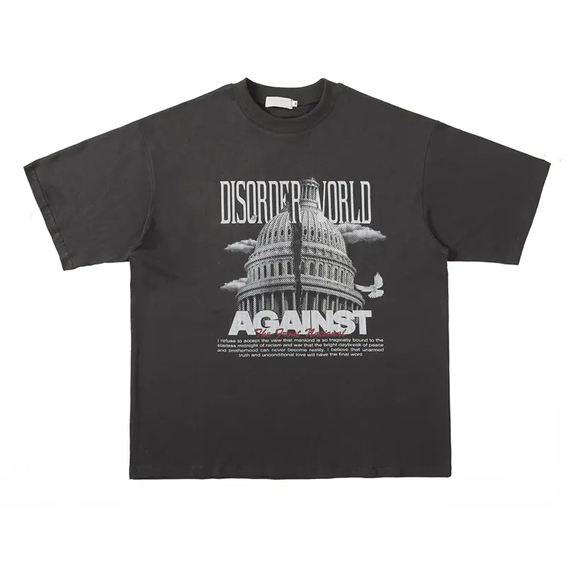 Men's Casual Street Retro Loose Sleeved T-shirt