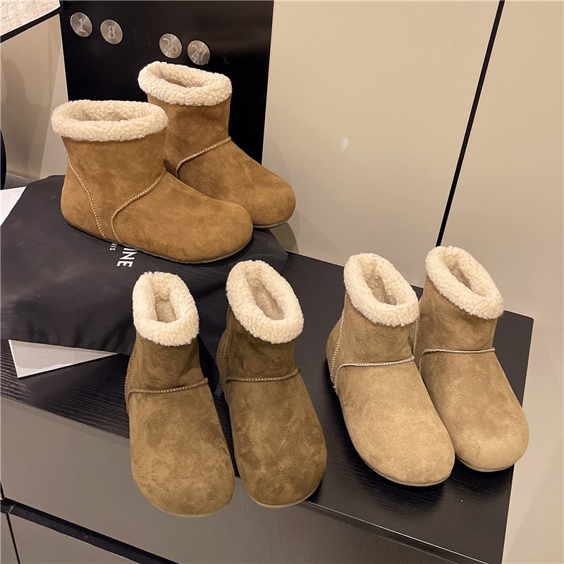 Women Vintage Ugly Cute Round Toe Ankle