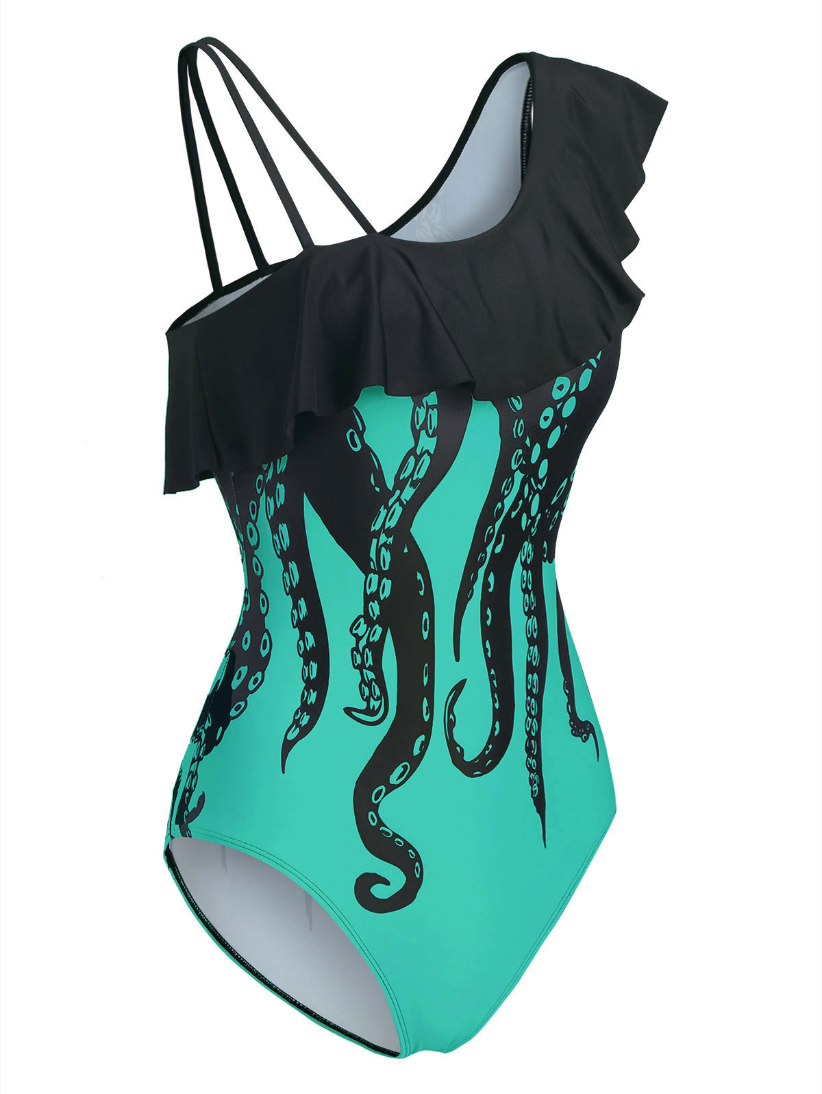 Title 2, Bikini Fat Lady Swimsuit Octopus Print One-shou...