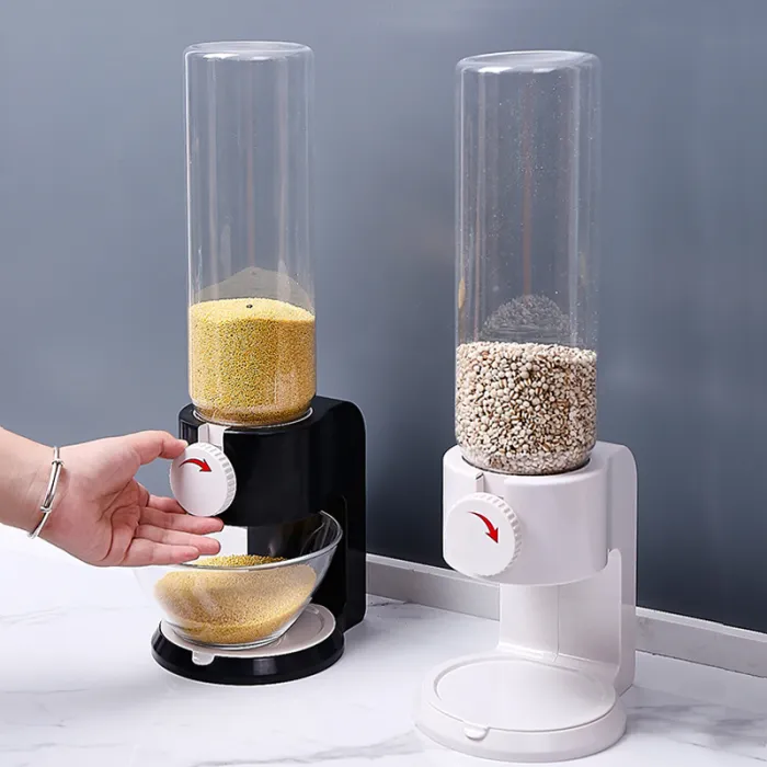 Airtight Grain and Cereal Dispenser, 2.1 L Sealed Kitchen Storage Container with Pour Spout - detail photo 7