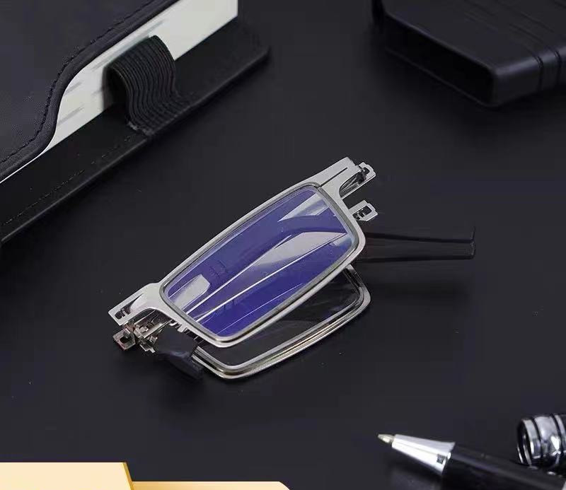 Title 2, Portable Reading Glasses HD Folding Anti-Blue L...