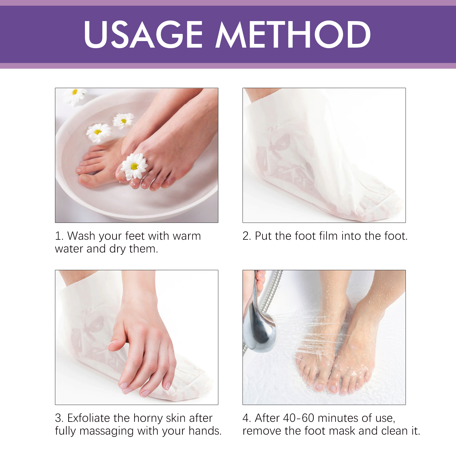 West&Month Lavender Peel Mask, Moisturizing Foot Cleansing Keratin Anti-cracking And Dead Skin Care Foot Mask