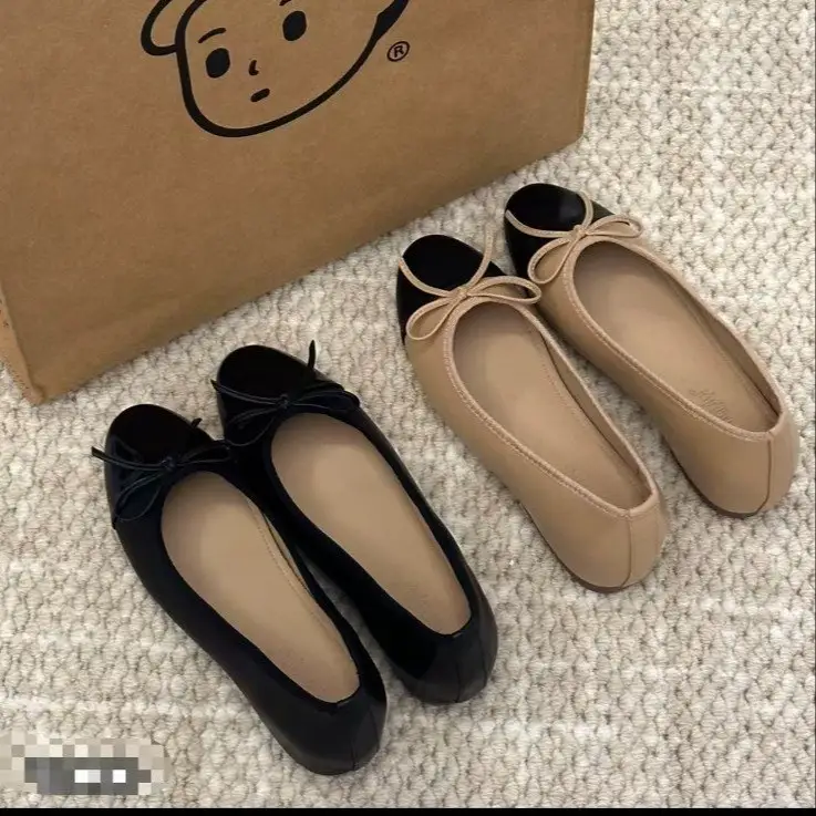 Women Square Toe Bow Slip-on Flats, Hidden Platform Gentle Evening Wind Grandma Shoes, 2026 New Versatile Low Cut Shoes For Petite Ladies