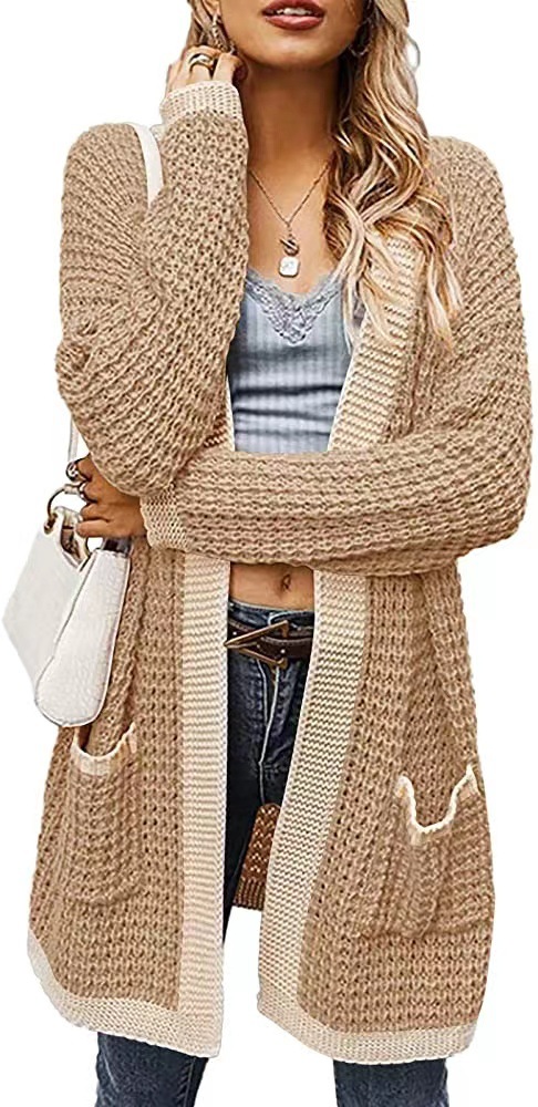 Title 15, Cardigan de malha Amazon New OL Commuter solto ...