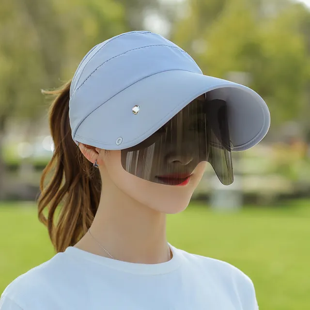 Sun Hat, Face Mask, Summer Cover Face And UV Protection Grey - Shop at LoveMi