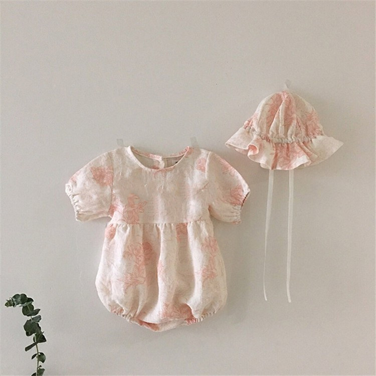 Baby Bag Fart Clothes With Cap One-Piece Sweet Romper