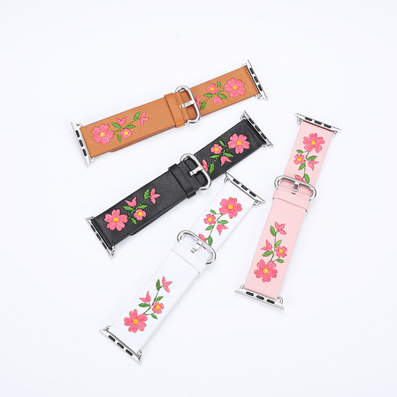 Title 7, Compatible with Apple, Embroidered Flower Loop ...