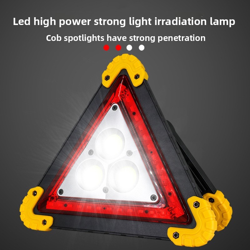 30W Car Breakdown Triangle LED Emergency Safety Stop Sign With Red Warning Light — image 5