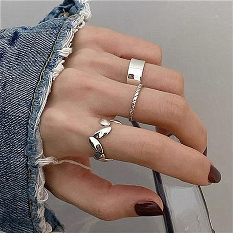 Three-piece Combination Cold Wind Retro Metal