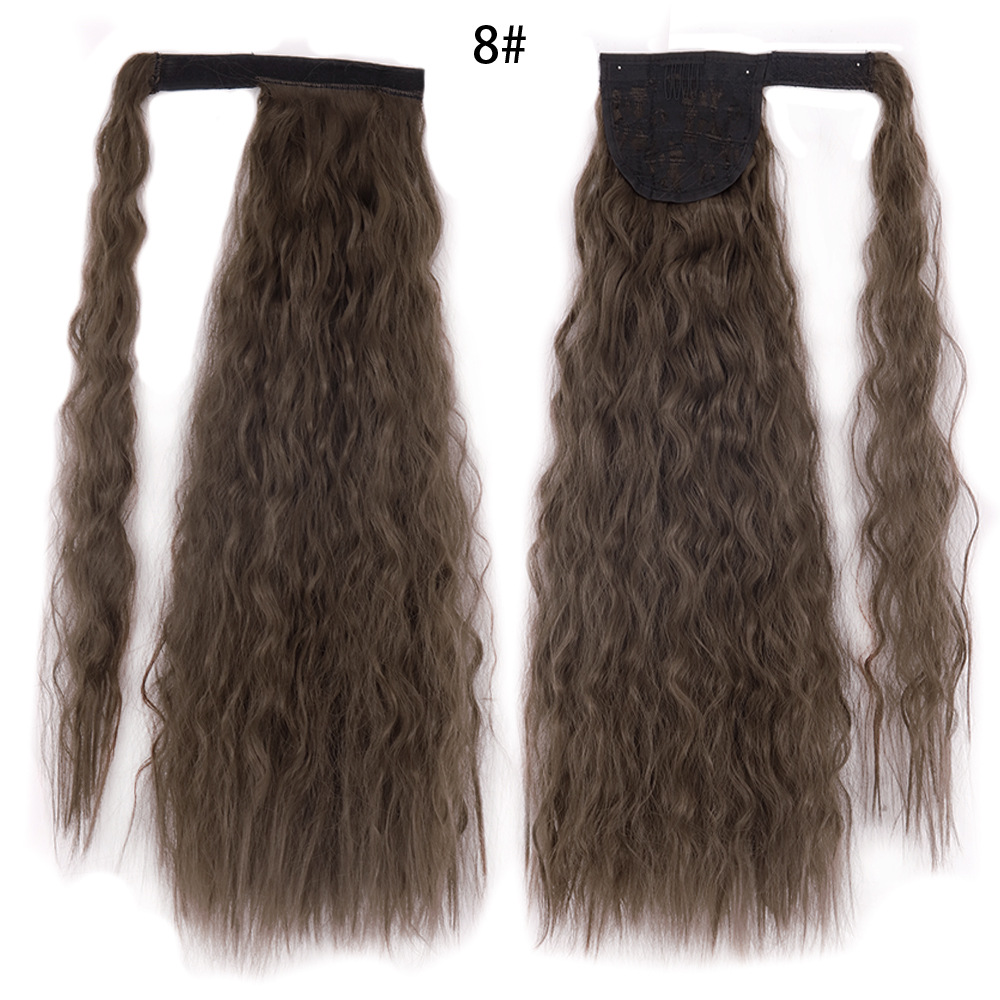 Ponytail Wig Water Wave Velcro Banding Chemical Fiber High Temperature Silk — foto 11