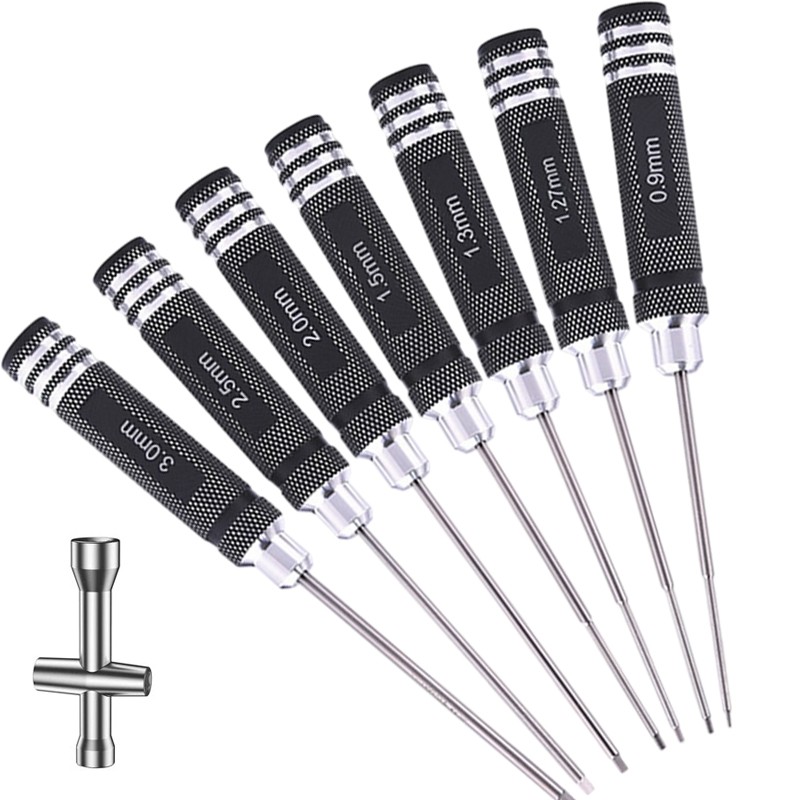 7x Professional RC Car Hex Screwdriver Screw Driver Repair