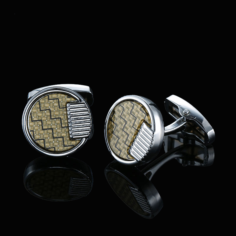 New Crystal Zircon Brass French Shirt Cufflinks