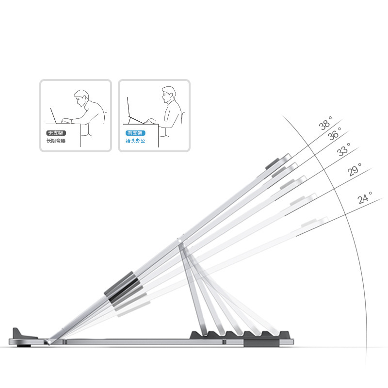 Title 6, Aluminiumlegering opvouwbare laptopstandaard, m...