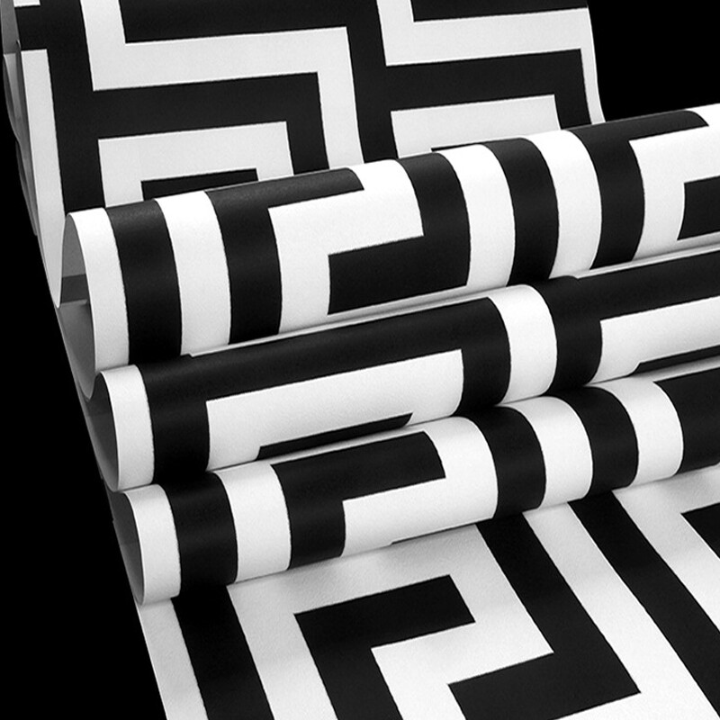 Debona Athena Greek Key Metallic Glitter Wallpaper All Colours-White Black — image 10