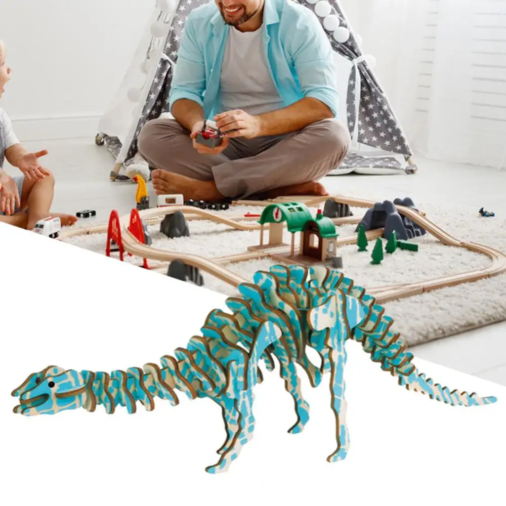 Rex Wooden 3D Puzzle Model Laser DIY Children's Simulation