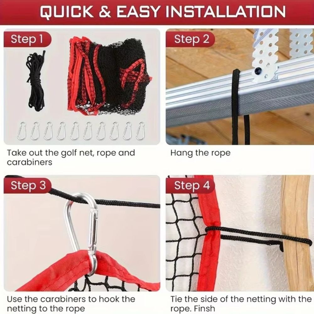 Golf Net 10x10 Foot Practice Sport High Impact Hitting Barrier — image 11