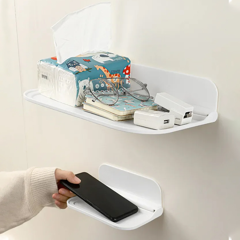 Foldable Floating Shelf Wall Mounted Display Shelves Bathroom — image 8