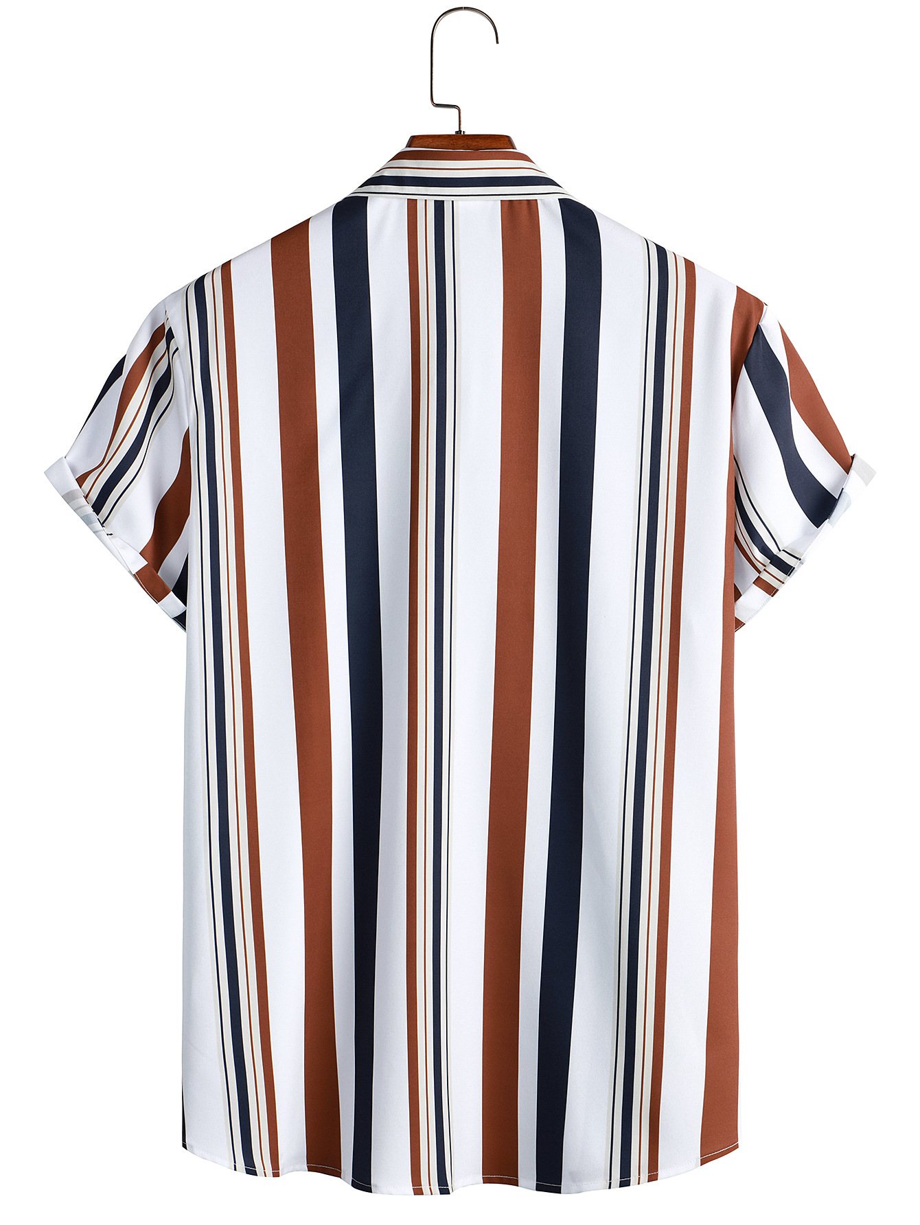 Title 8, Mens striped casual shirt with digital printin...