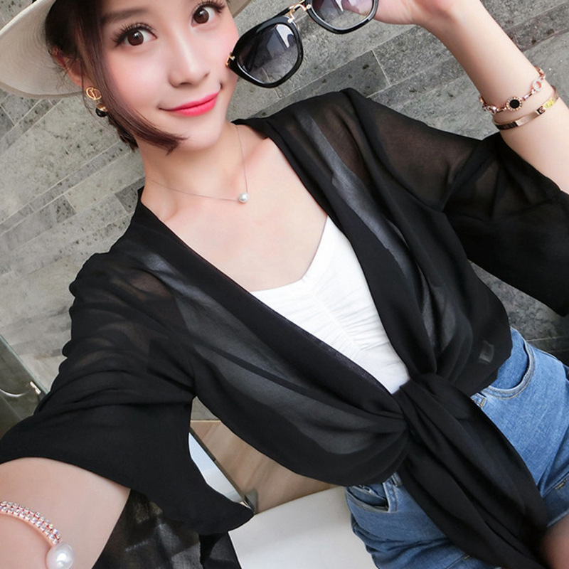 Title 5, Chiffon Shirt Shawl All-match Sunscreen Air Con...